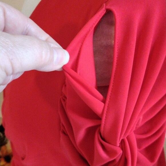 Danny & Nicole Red Dress - Picture 5 of 12